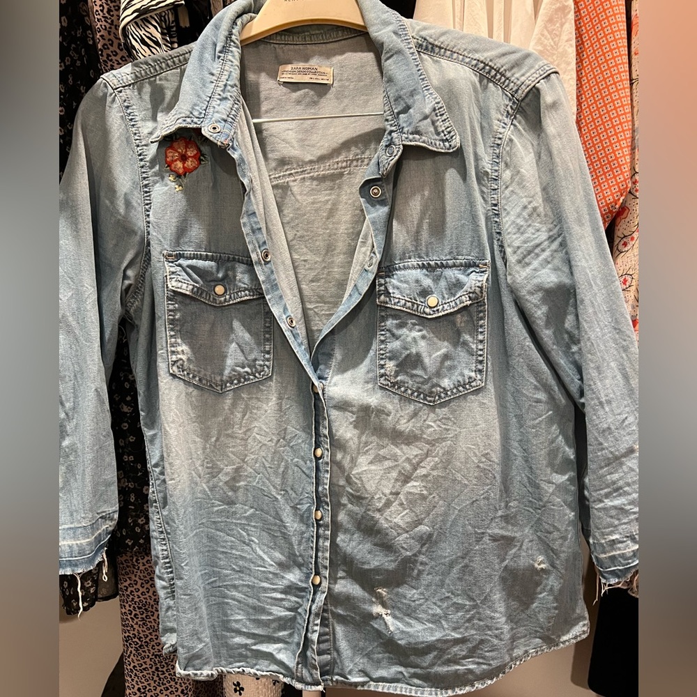 Zara Denim Button Down